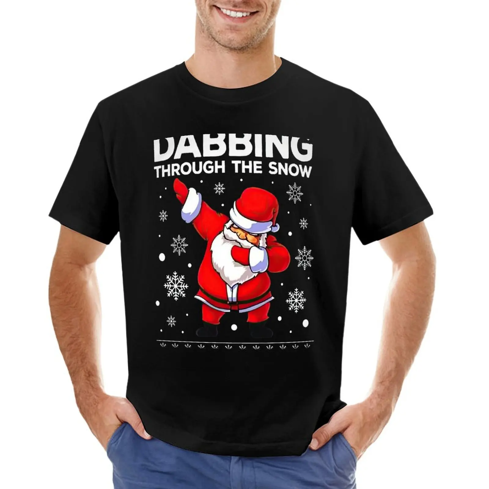 

Dabbing Through The Snow Santa Claus T-shirt customs design your own korean fashion for a boy mens clothing