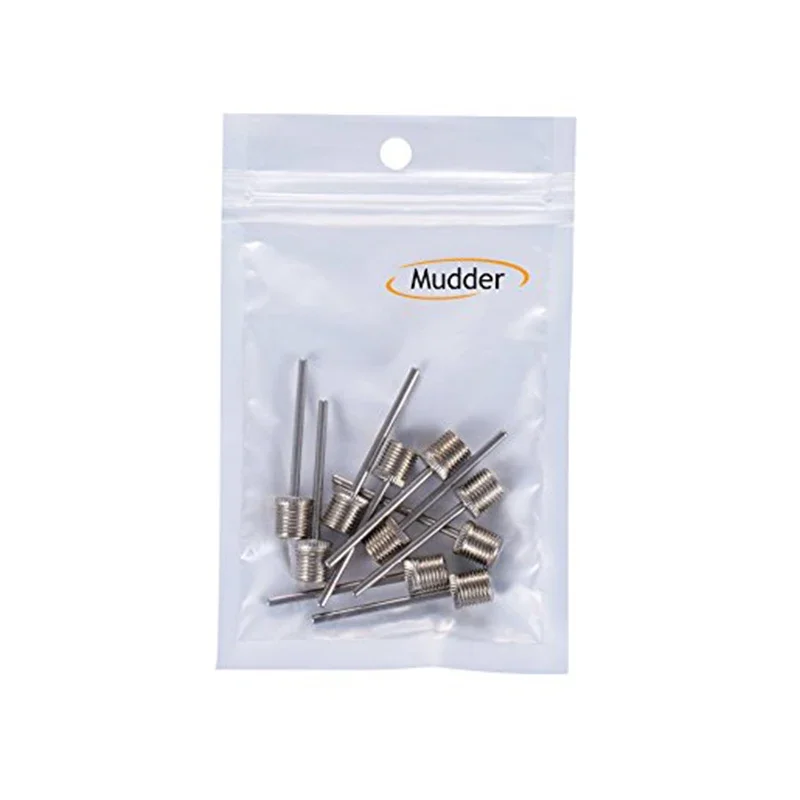 10Pcs Ball Inflating Needle Stainless Steel Pump Pin Basketball Football Inflatable Air Valve Adaptors Nozzle