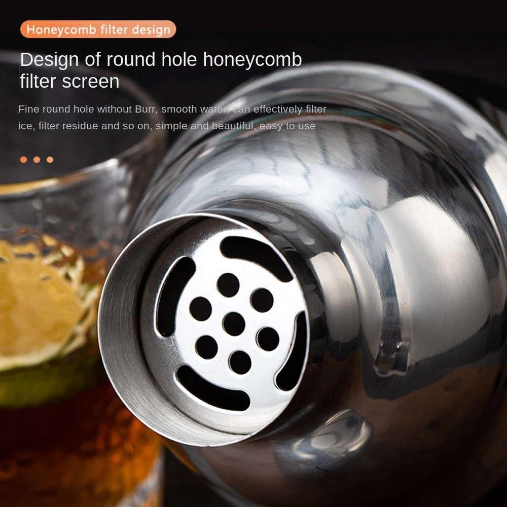 Stainless Steel Cocktail Shaker Mixer Bartender Browser Kit Bars Set Tools Jigger Mixer Muddler Pourer Spoon with Bamboo Stand
