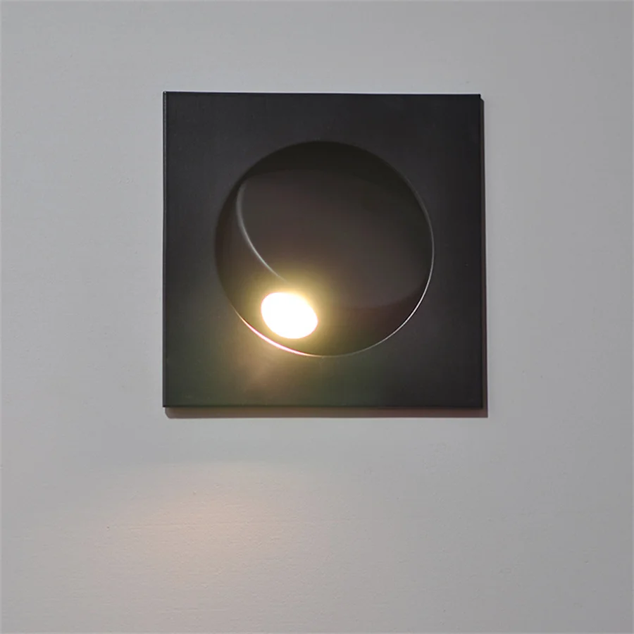 

Nordic Embedded LED Wall Lights 3W Angle Adjustable Folding Reading Wall Sconce Lamp Bedroom Bedside Study Reading Spotlight