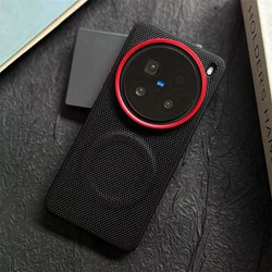 Premium Woven Fabric Shockproof Case with Alloy Lens Protection for Vivo X200 Pro mini (Black)