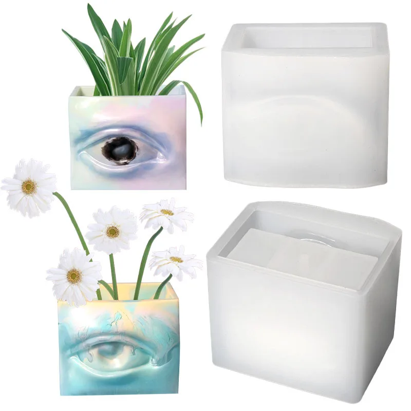 

Diy Potted Fountain Pen Storage Crystal Gel Drop Mold Mirror Flower Eye Silicone Mold