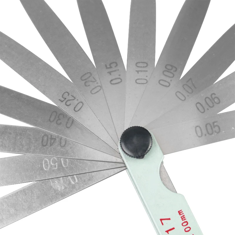 0.02-1mm 17 Blades Measurment Tool Feeler Gauge Thickness Gauges Gap Wedge for Engine Valve Adjustment Percision Measuring Tools