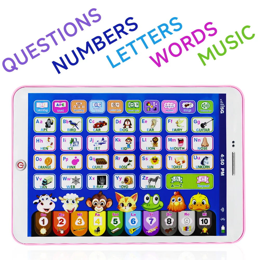 English Learning Small Laptop Toy for Kids. Boys and Girls Computer for Aphabet ABC.Numbers.Words.Spelling.Maths.Music 3