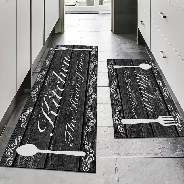 VIKAMA Tappetino assorbente da cucina lavabile Comodo tappeto da cucina in spugna tappetino da bagno principale Kit tappetino per porta impermeabile antiscivolo 4