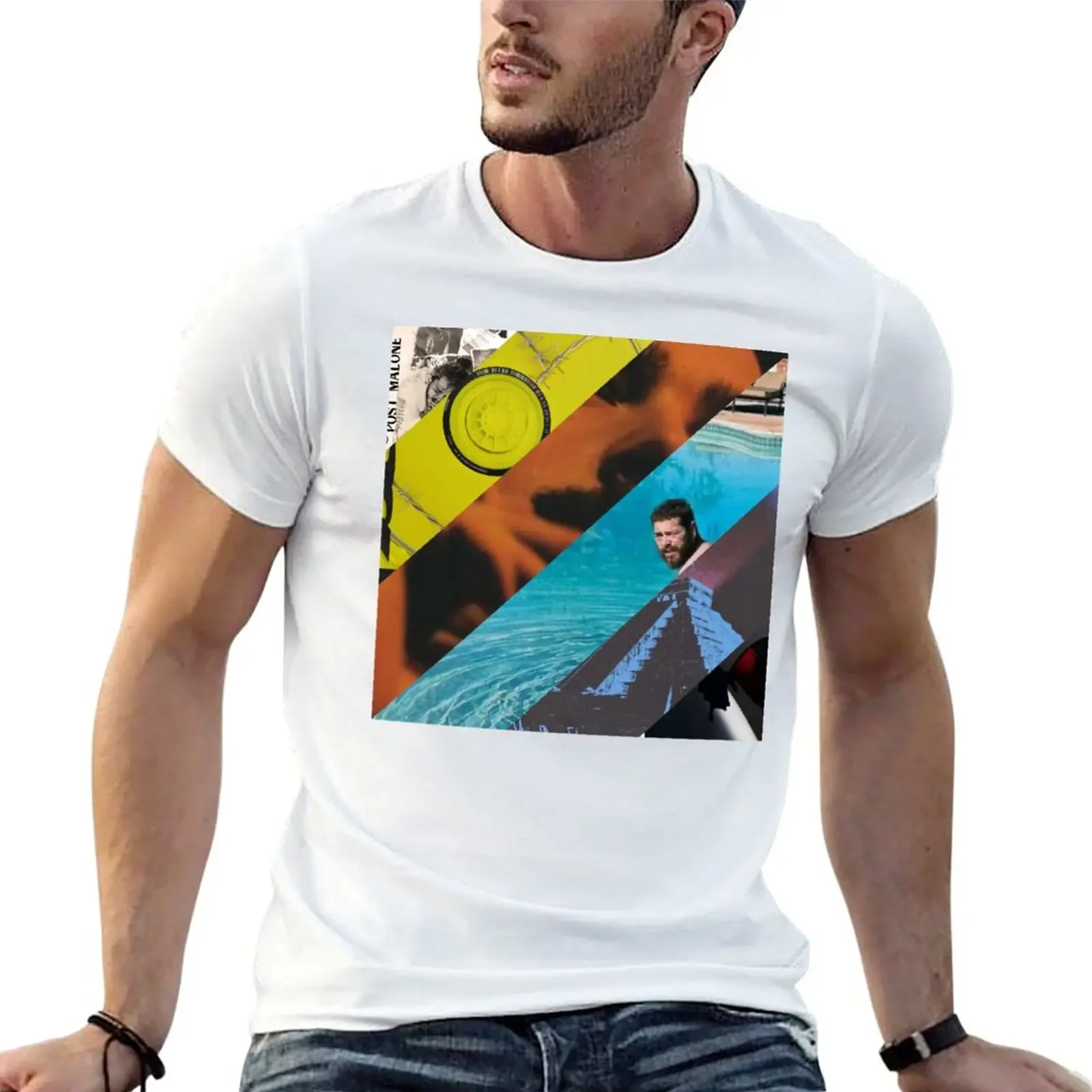 Post Malone Album Cover T-Shirt Oversize Top New Edition Magliette Aderenti Per Uomo