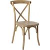 Bardstown Bistro Style Wooden Dining Chair - Medium Natural White Grain - High X-Back 3