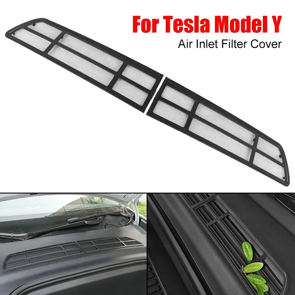 CoolKo Airvent Intake Air Flow Inlet Anti-Insect & Leaf Net Protective  Cover Compatible with Tesla Model Y - Black