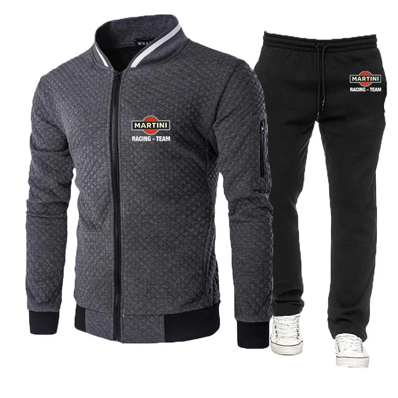 Martini Racing printed men's sportswear suit sweatshirt coat suit new casual 2-piece sweatpants suit.