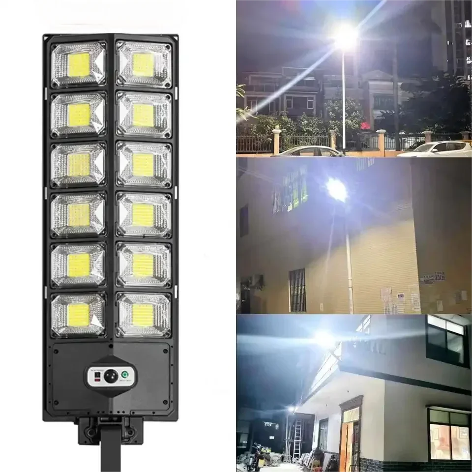 High Power Solar Lights Led Lights Outdoor Most Powerful Outdor Solar Lamp 3 Mode Remote Control Waterproof Garden Street Lamps 4