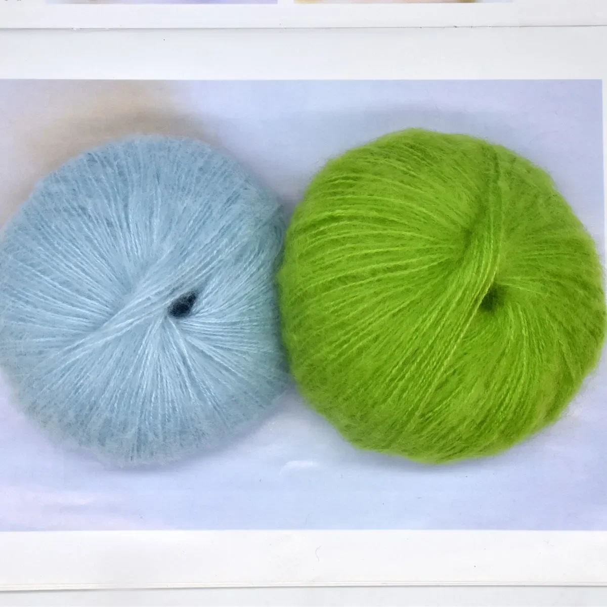 Wholesale 250g/lot 10balls DIY Thin Soft Mohair Yarn Pluah Yarn Hand Knitting Weaving Crochet Thread 60% Mohair 40% Acrylic 4