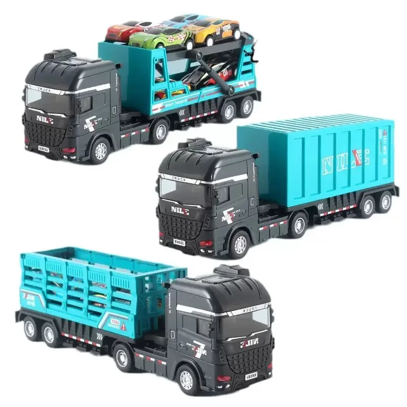 1pcs children I play construction truck toys engineering toys boy party role play desktop decoration indoor and outdoor games - 5