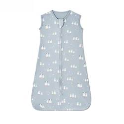 Ultra-Soft Cotton Baby Sleeping Sack - Sleeveless, Breathable, Anti-Kick Design with Two-Way Zipper - 81cm (Grey Lamb)