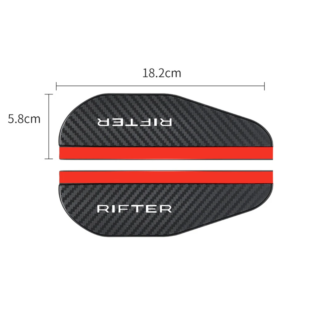 Car Rearview mirror Carbon fiber Rain 2pcs for peugeot rifter Accessories