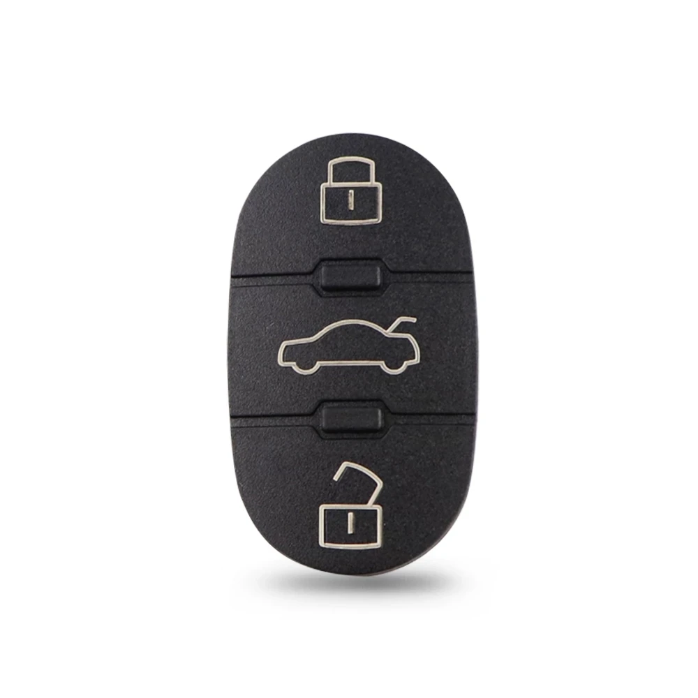 XNRKEY 2/3 Button Car Key Shell Silicone Rubber Button Pad Repair Skin for Audi A3 A4 A5 A6 A8 A2 TT B6 Q3 Q5 Q7 S RS Case Pad key case,car key shell,key shell