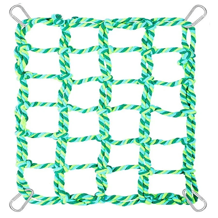 Parrot Climbing Net Swing Rope Net Bird Stand Hamster Squirrel Hammock Hook Bird Hanging Climb Chewing Pet Toys Parrot Toy Bird Toy Bird Swing Toy Small Pet Ladder Toy