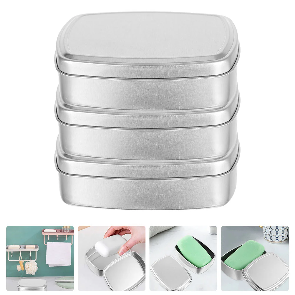 

98*72*28mm Home Organizer Case Box With Lid Aluminum Can Aluminum Tins Sweets Candies Cases Soap Storage Cans Storage Case