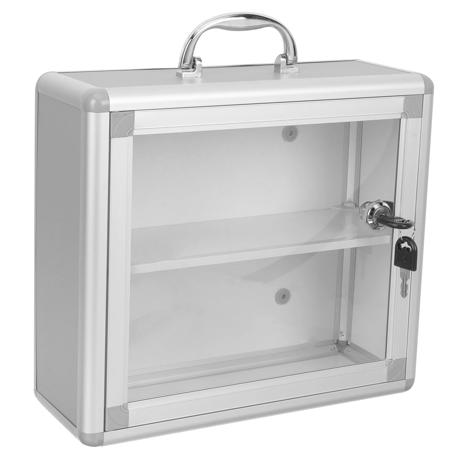 MedicineLockBoxVisibleLockingCaseTransparentAluminumAlloyBox