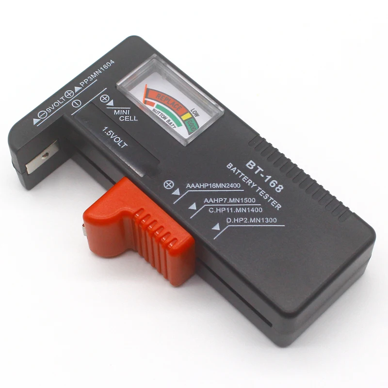 BT-168 AA/AAA/C/D/9V/1.5V batteries Universal Button Cell Battery Colour Coded Meter Indicate Volt Tester Checker BT168 Power