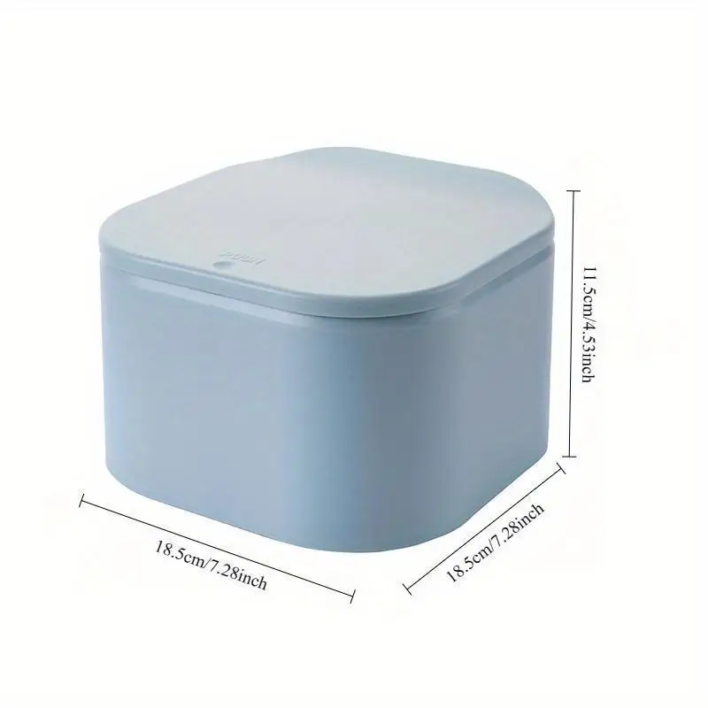 Mini Press Type Pop-up Trash Can Plastic Solid Color Nordic Style Small Covered Trash Can Living Room Table Office Desk TrashCan