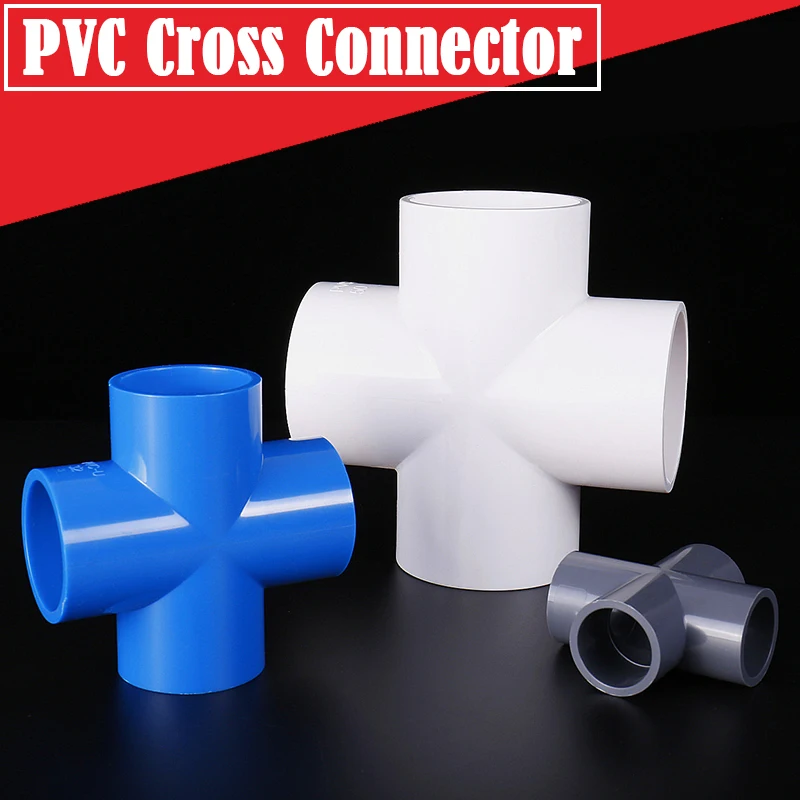 5pcs/lot Inner Dia2090mm Pvc Pipe Cross Aquarium Fish Tank Adapter