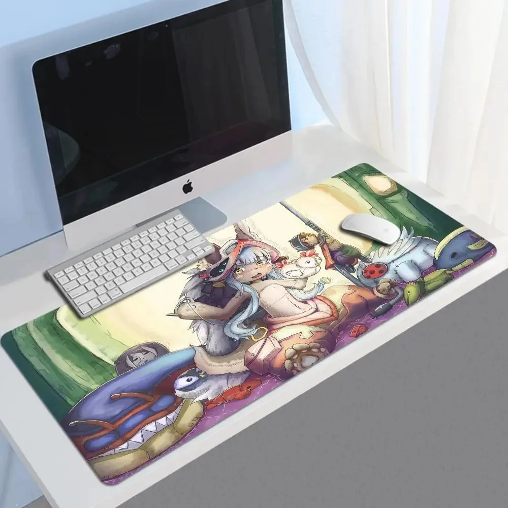 

Gaming Desk Mat Keyboard Pad Decoration Mause Pad Office Desk Accessories M-Made in Abyss Mousepad 900x400mm Big Rubber Mousepad