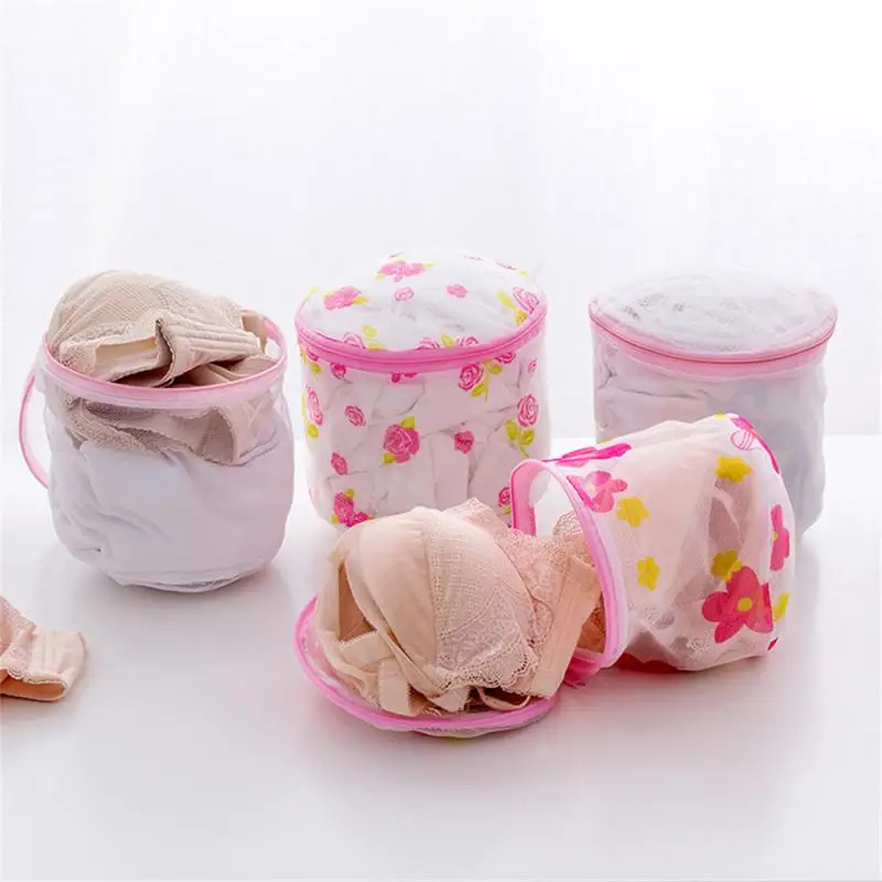 1~5PCS Laundry Bag Cleaning Zippered Foldable Nylon Bra Socks Underwear  Clothes Washing Machine Protection Net Mesh Bags Home