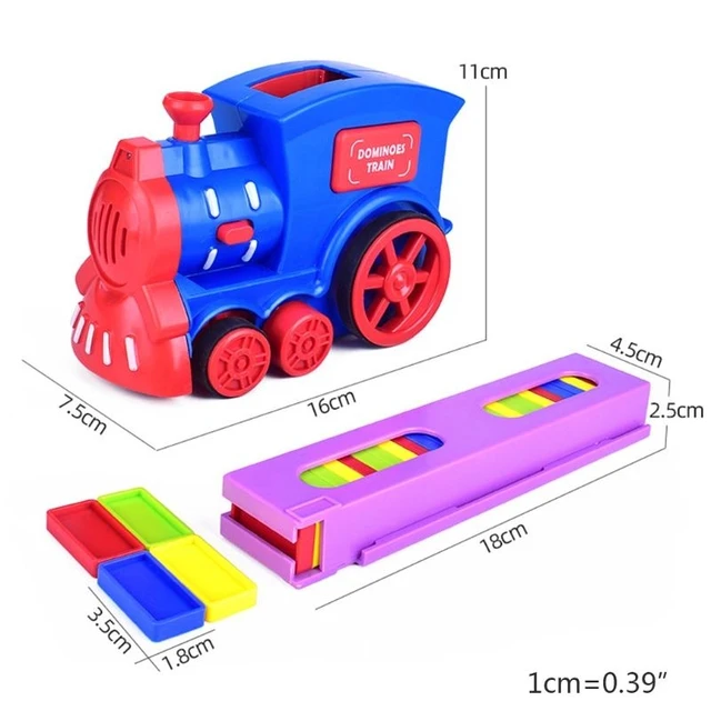 Y4QA Dominos Train Electric Car Toy with Light Realistic Sound Toy Baby Developmental for Creative Building Block for Prescho 6