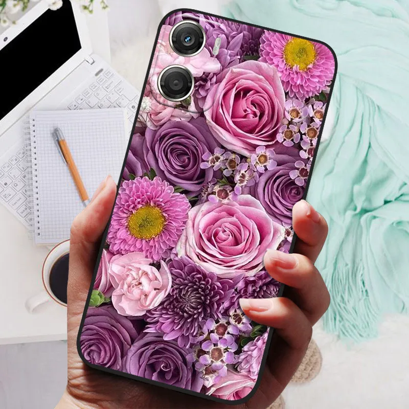 Cute Cat and Butterfly Printed Soft Phone Case - Stylish Back Cover Design