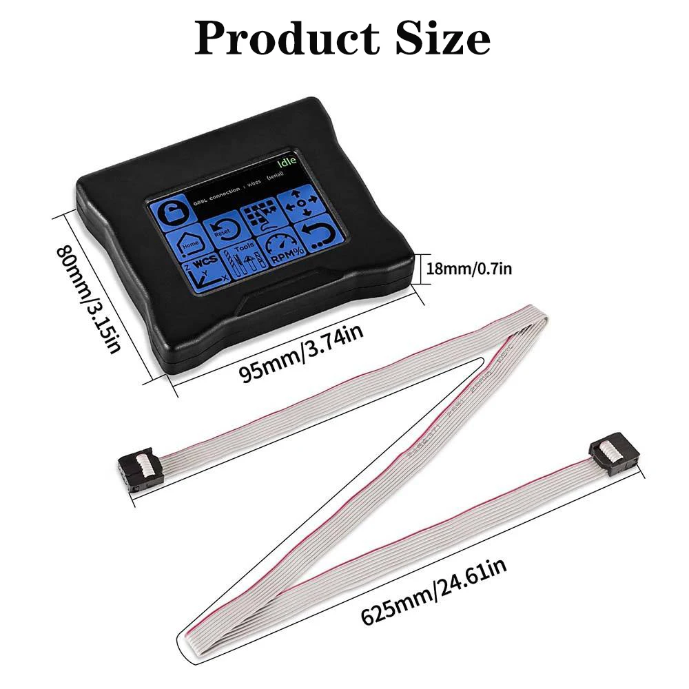 Yofuly CNC 28inch Touchscreen Offline Controller GRBL Offline Control with WiFi for 3018 Pro 3020 4550 Cutting Engraving Machine cnc touchscreen controller
