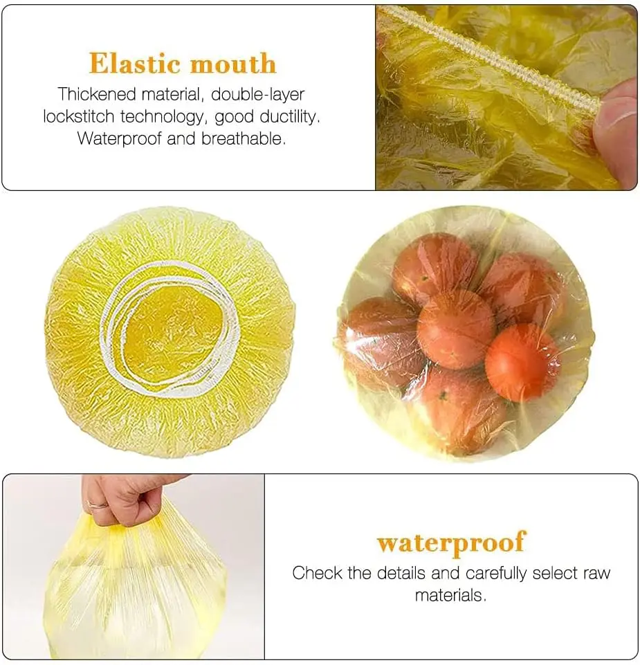 Food Cover Flies Food Sealed Preservation Bowls Elastic Plate Covers Vacuum Bags Fruits Saran Wrap for Kitchen Fresh Seal