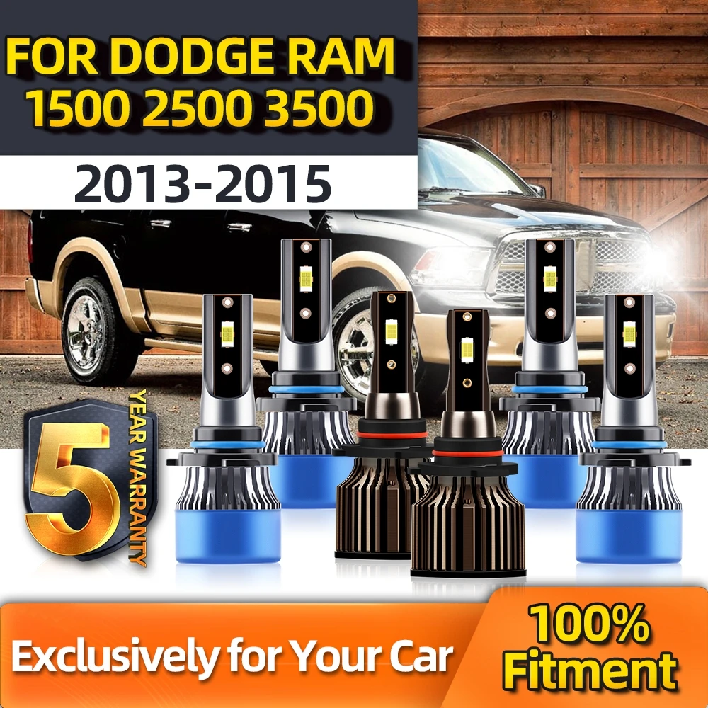 

Headlight Bulbs High Low Combo 9005 9012 Fog Lamps 9145 6500K Lighting Range For DODG ERAM 1500 2500 3500 2013 2014 2015