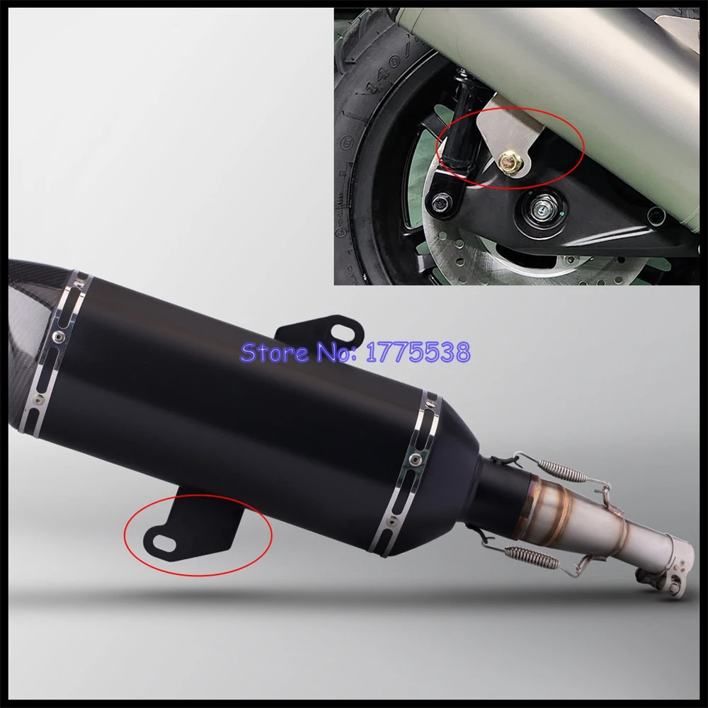 For HONDA Forza350 NSS350 2021-2024 ADV350 2022-2024 Motorcycle Exhaust System Link Pipe Escape Moto Muffler Carbon DB Killer - Image 4