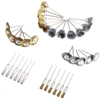 9Pcs/set Steel Wire Brass Mini Brush Rotary Tool for Dremel Drill Polishing Grinding Wheel T-shaped Small Brush Accessories 3