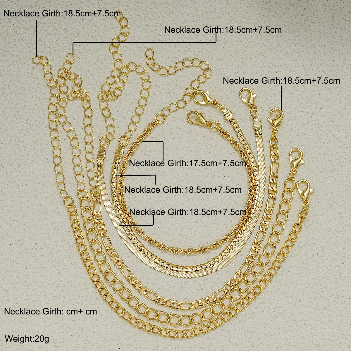 6Pcs/Set Gold Color Twist Chain Bracelets Set for Women Vintage Punk Metal Adjustable Cuban Link Bracelet Fashion Jewelry Gift