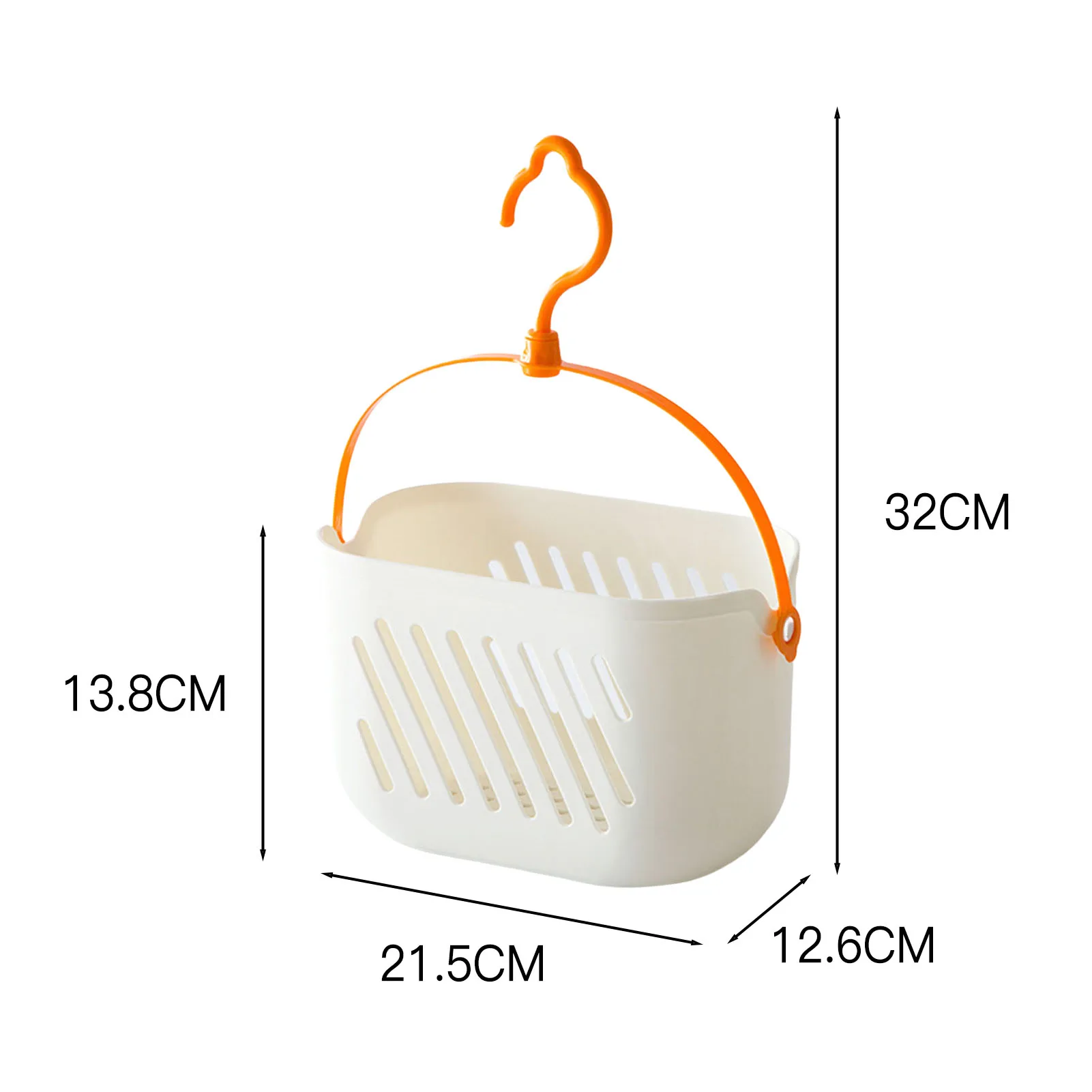 Plastic Hanging Basket Storage Bin Hanging Shower Caddy Organizer Basket with Hook for Pantry Bathroom Dorm Room 4