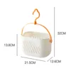 Plastic Hanging Basket Storage Bin Hanging Shower Caddy Organizer Basket with Hook for Pantry Bathroom Dorm Room 4