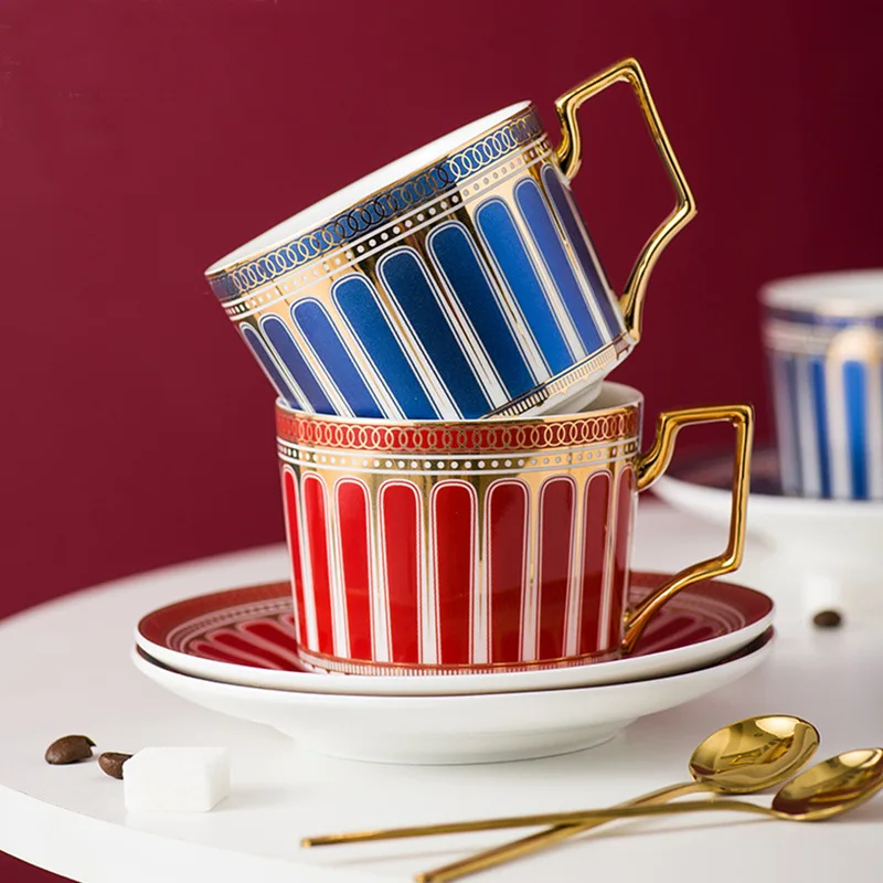 

British Style Phnom Penh Coffee Cup and Dish INS Style Bone China Tea Set European Afternoon Tea Cup Set Ceramic Household Cup