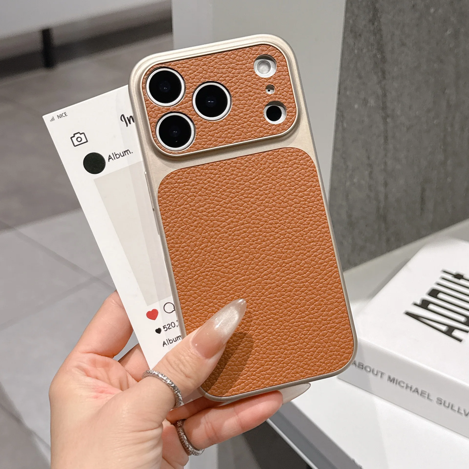 Luxurious Litchi Skin Texture PU Leather Shockproof Phone Case with Lychee Grain Cover