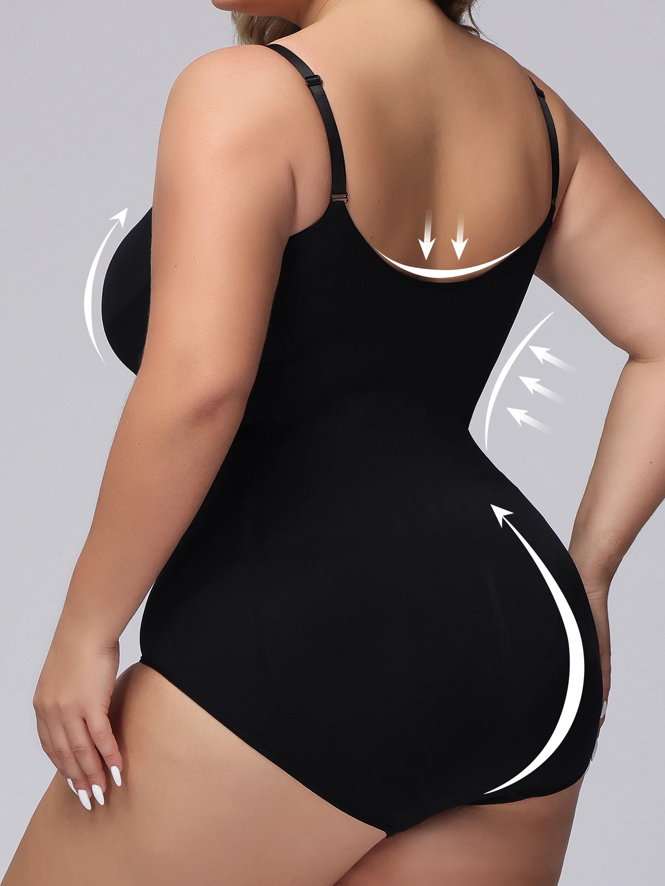 Women’s seamless plus-size underwear hip lift, belly tuck, waist strap sexy one-piece shapewear Best Sellers In Plus Sized Clothing