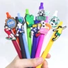 10PCS football soft patch neutral pen, sports series patch pen, creative stationery gift ballpoint pen, random style 1