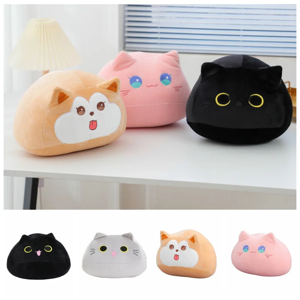 

Собака, черная кошка, плюшевые игрушки, плюшевые игрушки, кавайная черная кошка, мягкие игрушки, Мультяшные животные, подушка для кошки, плюшевая кукла, детские игрушки