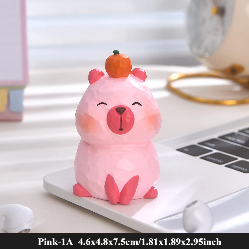 Handcrafted Wooden Capybara Figurine - Classic Carved & Painted Art Sculpture
