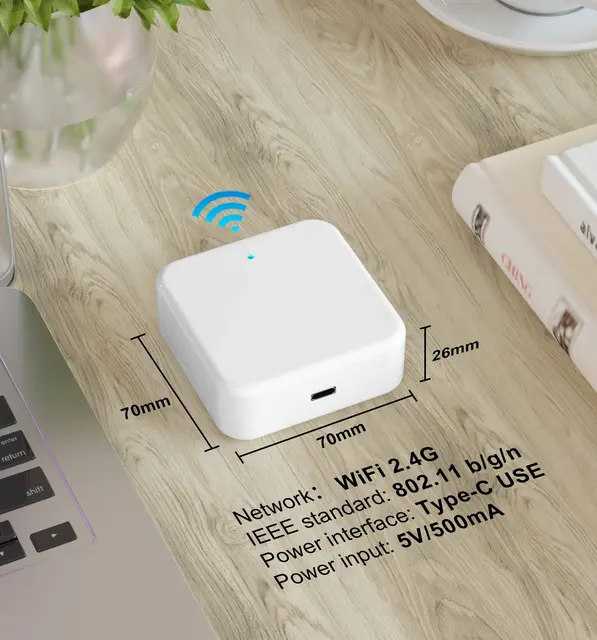 Airies TTLOCK NipWiFi Gateway, Compatible avec TTLock, Serrure de porte intelligente, Télécommande, Déverrouiller la commande vocale, Alexa, Google Home 6