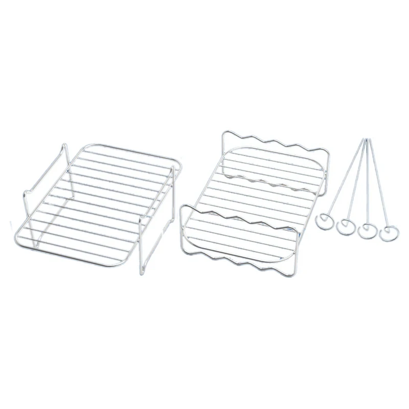 Air Fryer Rack For Dual Basket,Air Fryer Accessory Multi-Layer Rack,For Ninja Foodi DZ201 DZ40 Double Basket Air
