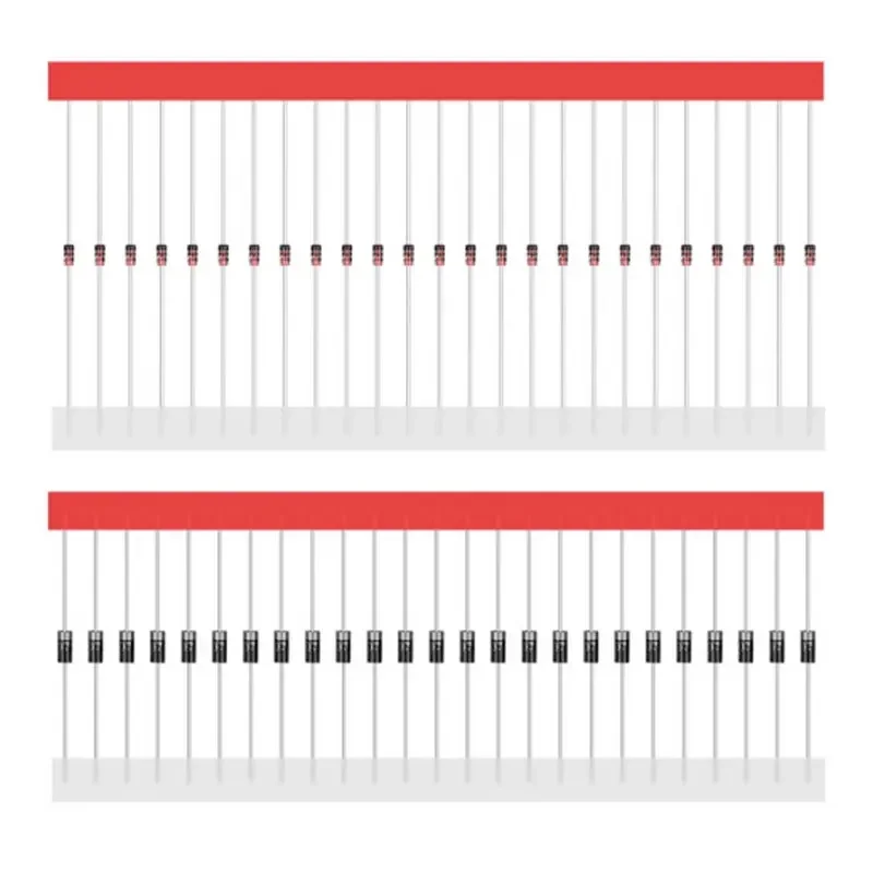50-200pcs Rectifier Schottky Diode Assorted Kit 1N4007 1N4148 1N5819 1N5399 1N5408 1N5822 FR107 FR207 for Electronics