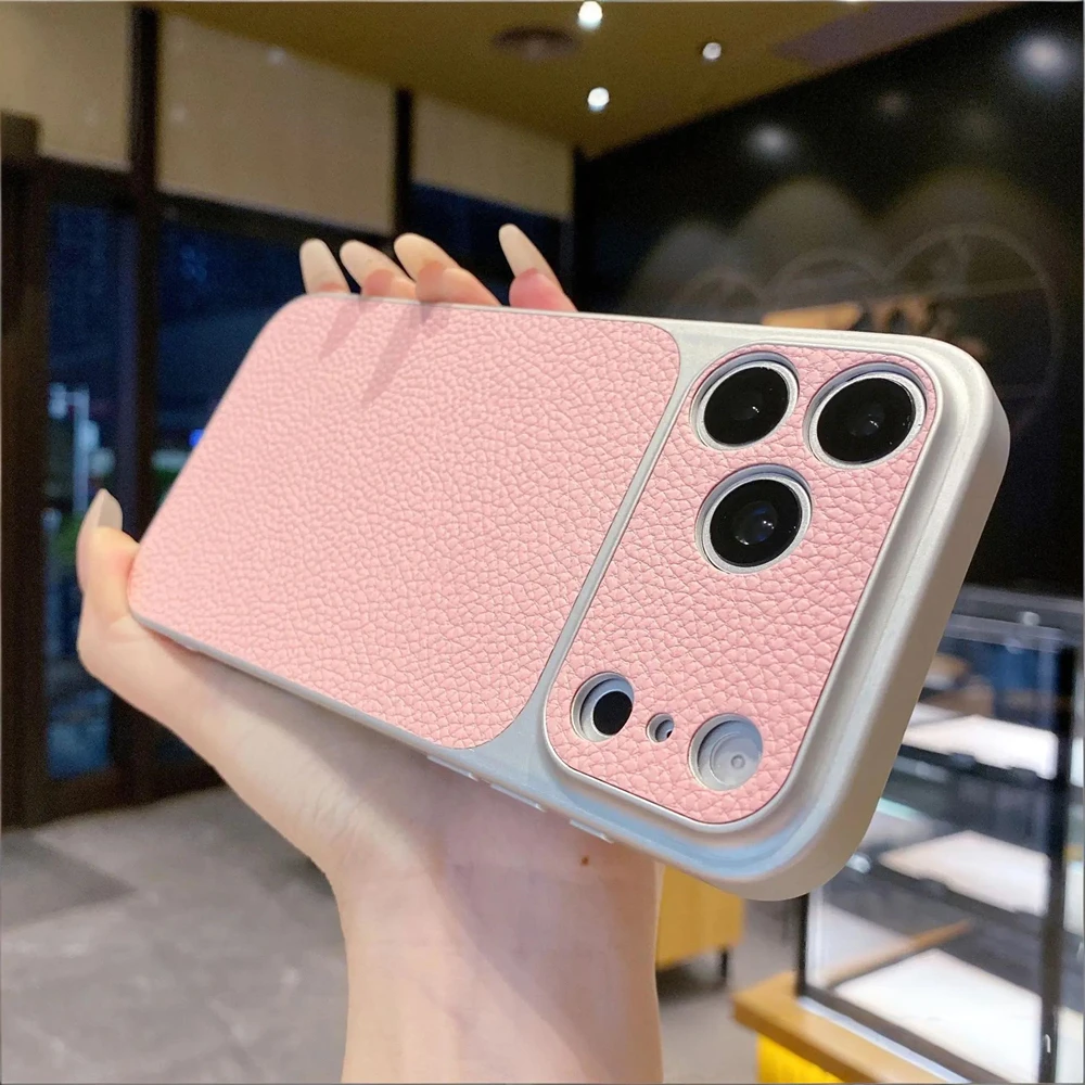 Luxurious Litchi Skin Texture PU Leather Shockproof Phone Case with Lychee Grain Cover
