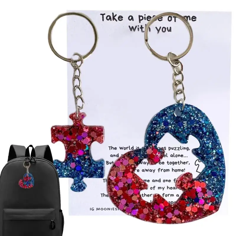 

Парный брелок для влюбленных, гладкий и прозрачный многофункциональный кулон-пазл, парные брелки для пар, акриловые ювелирные изделия