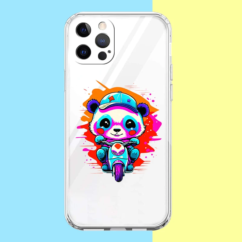 Tickle Panda Shockproof Transparent Silicone Phone Case Cover
