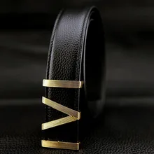

Men's han edition youth fashion waistband smooth leather belt buckle business casual men's belt